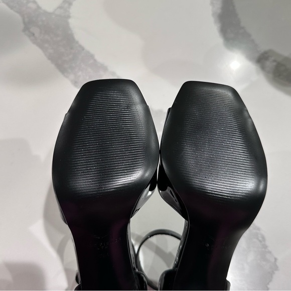 Marc Fisher Glossy Black Strappy Heels size 6.5 - Picture 11 of 14
